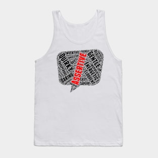 Positive Words, Positive Vibes, Quotes Tank Top